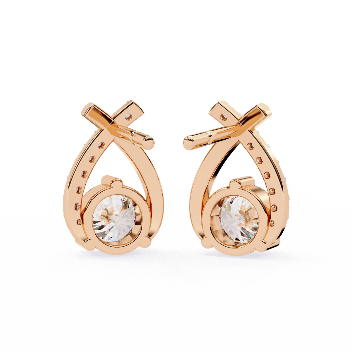 Twist Diamond Drop Earrings