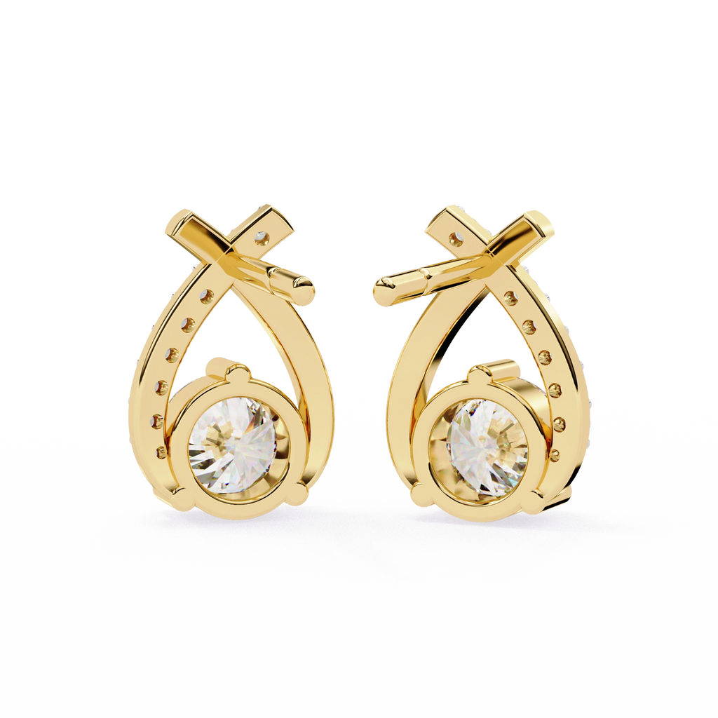 Twist Diamond Drop Earrings