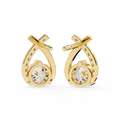 Twist Diamond Drop Earrings