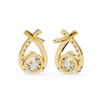 Twist Diamond Drop Earrings