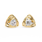 Triangle Diamond Stud Earrings