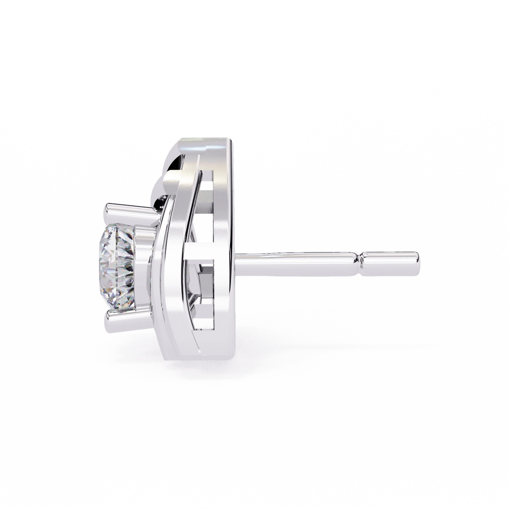 Triangle Diamond Stud Earrings