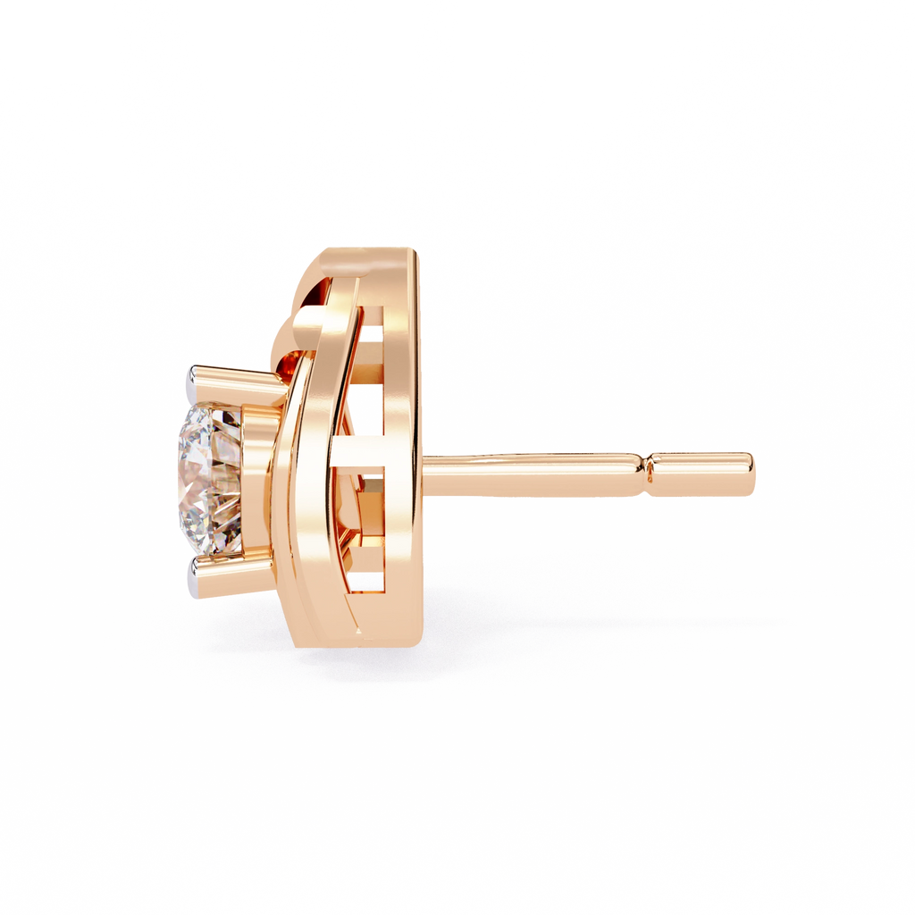 Triangle Diamond Stud Earrings
