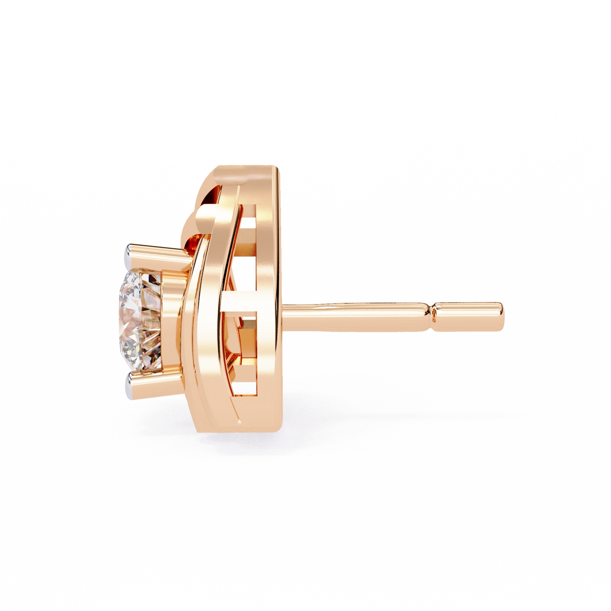 Triangle Diamond Stud Earrings