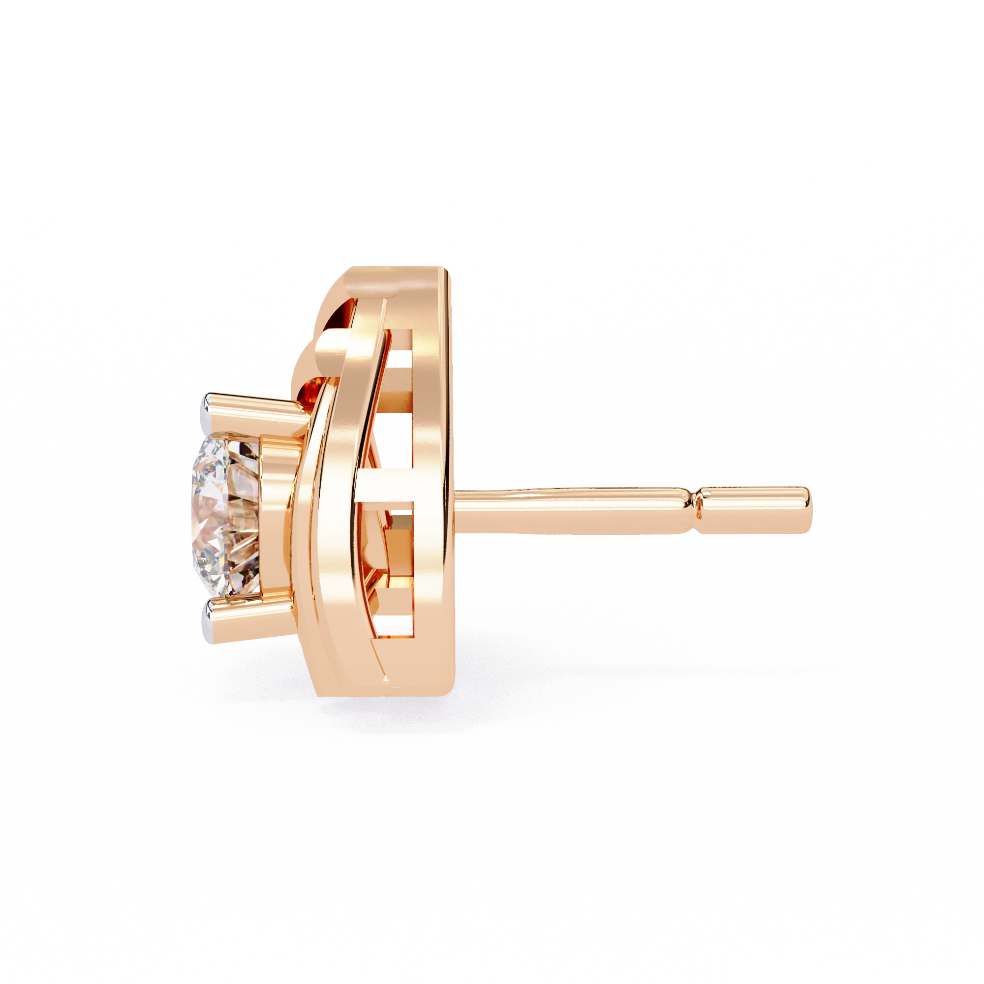 Triangle Diamond Stud Earrings
