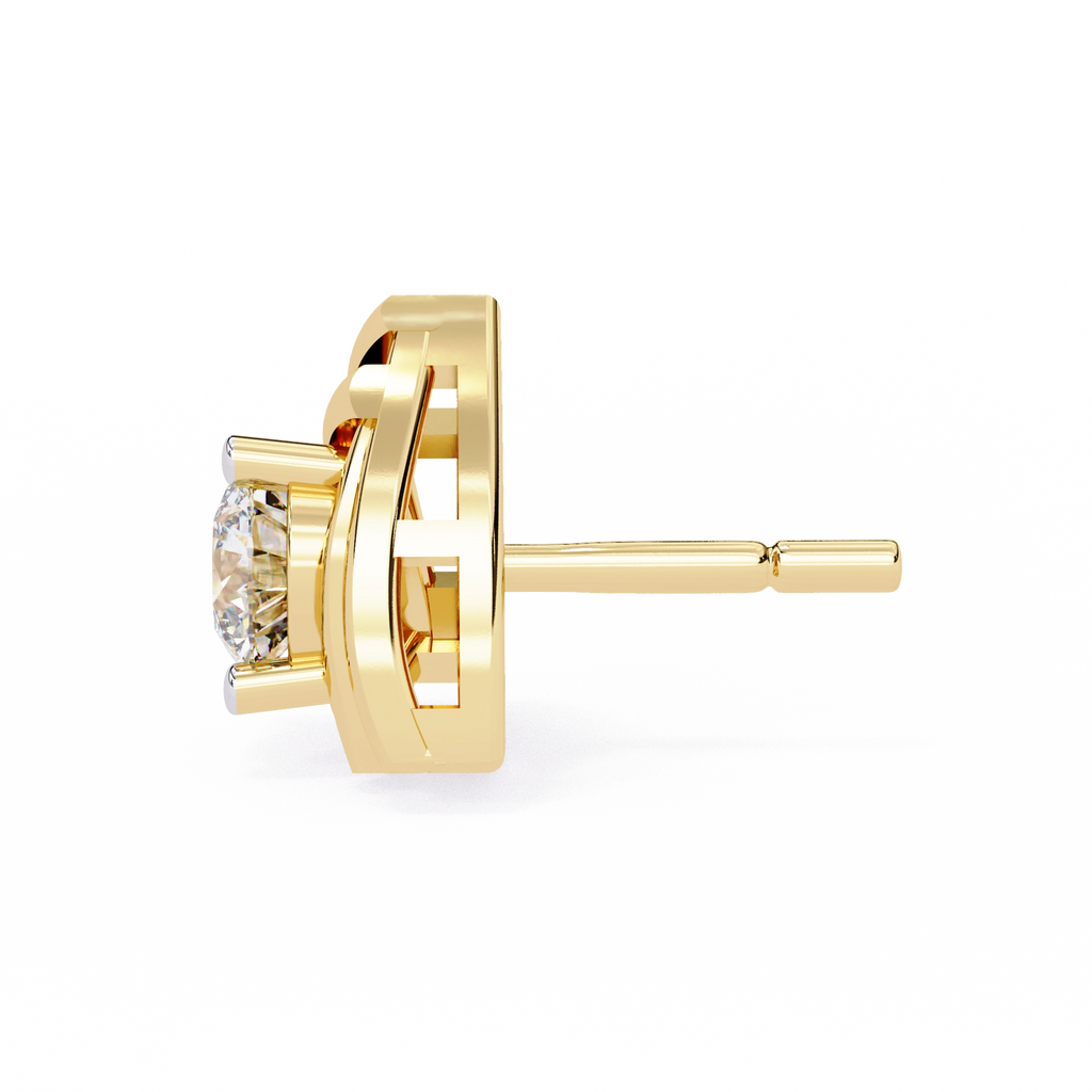 Triangle Diamond Stud Earrings