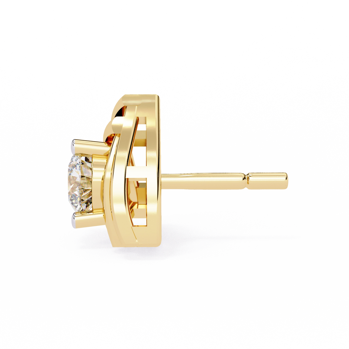 Triangle Diamond Stud Earrings