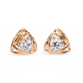 Triangle Diamond Stud Earrings