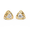 Triangle Diamond Stud Earrings