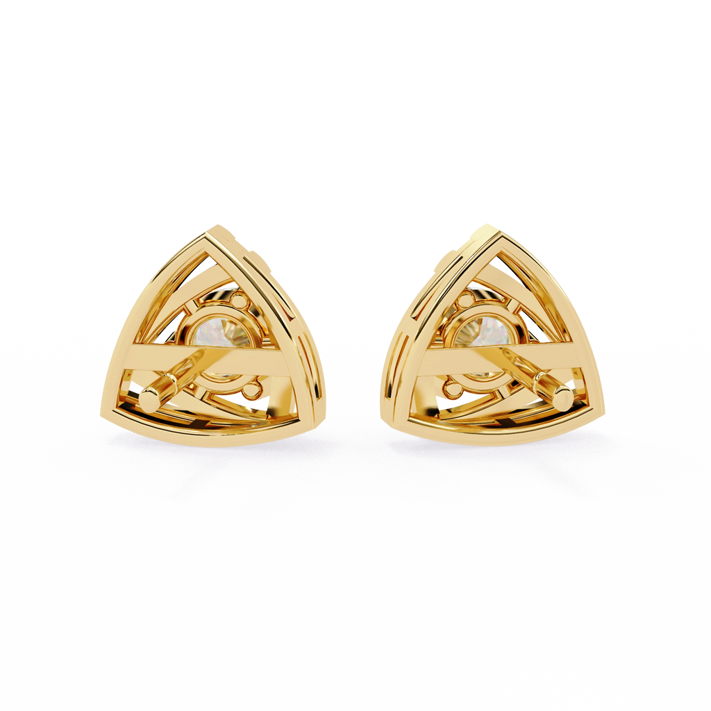 Triangle Diamond Stud Earrings