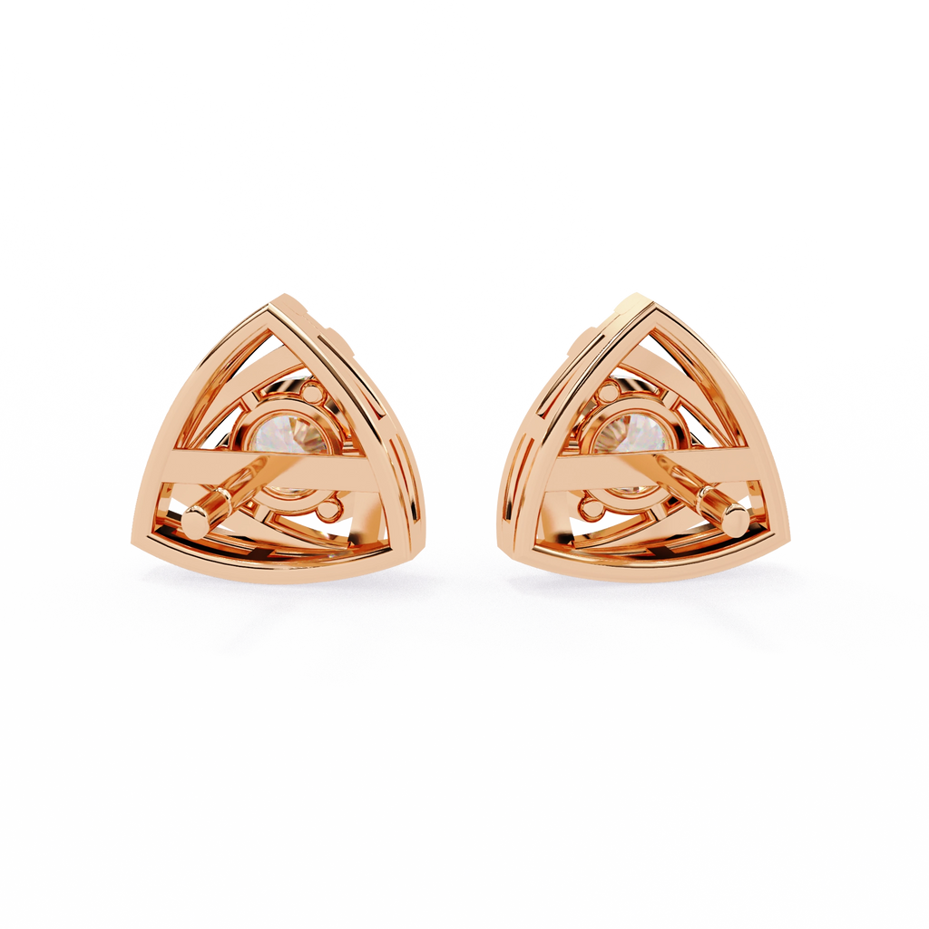 Triangle Diamond Stud Earrings