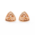 Triangle Diamond Stud Earrings
