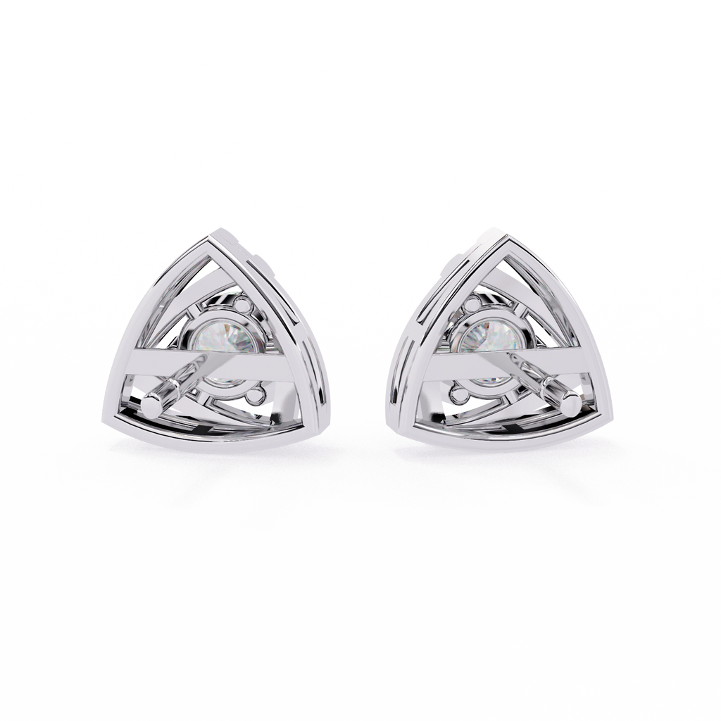 Triangle Diamond Stud Earrings