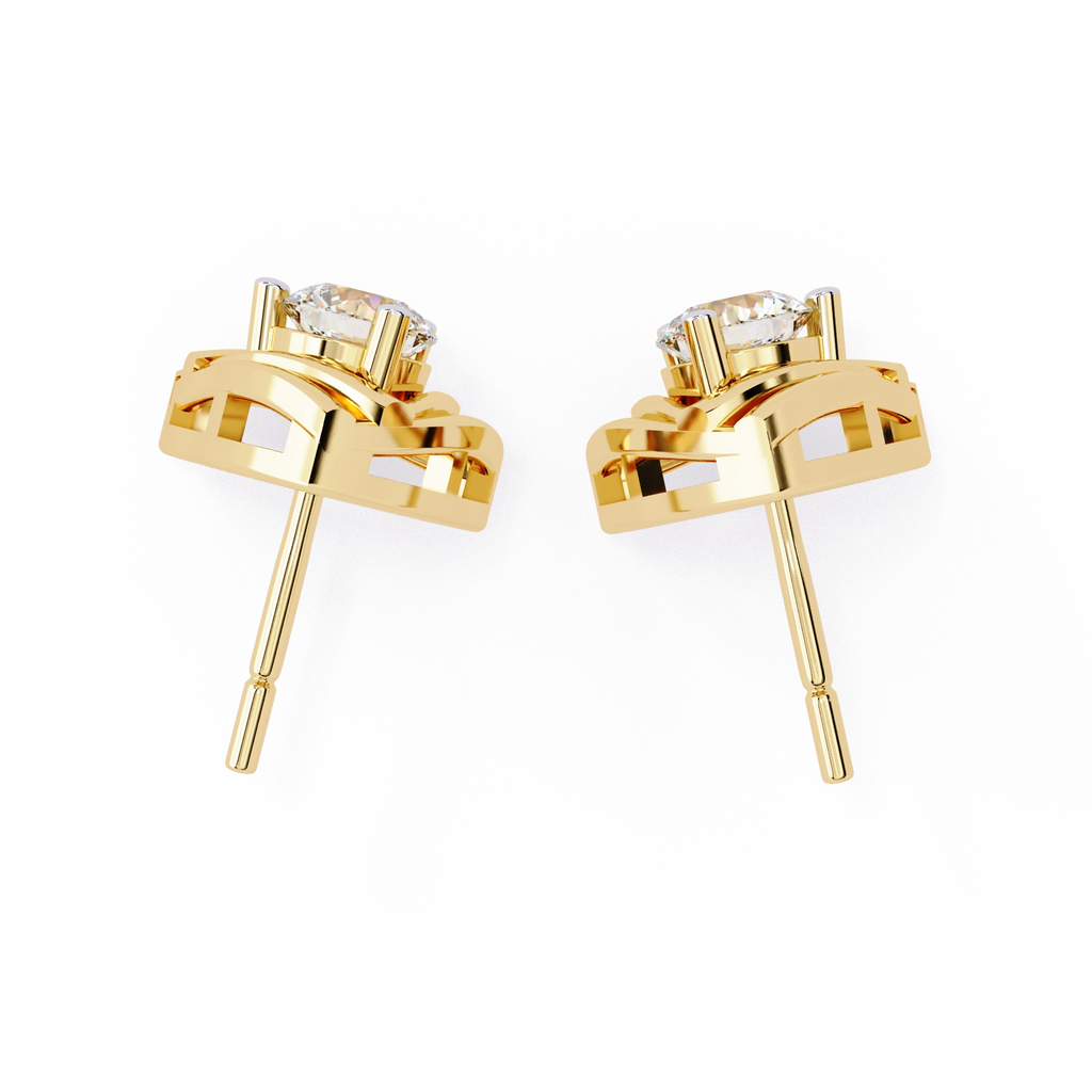 Triangle Diamond Stud Earrings