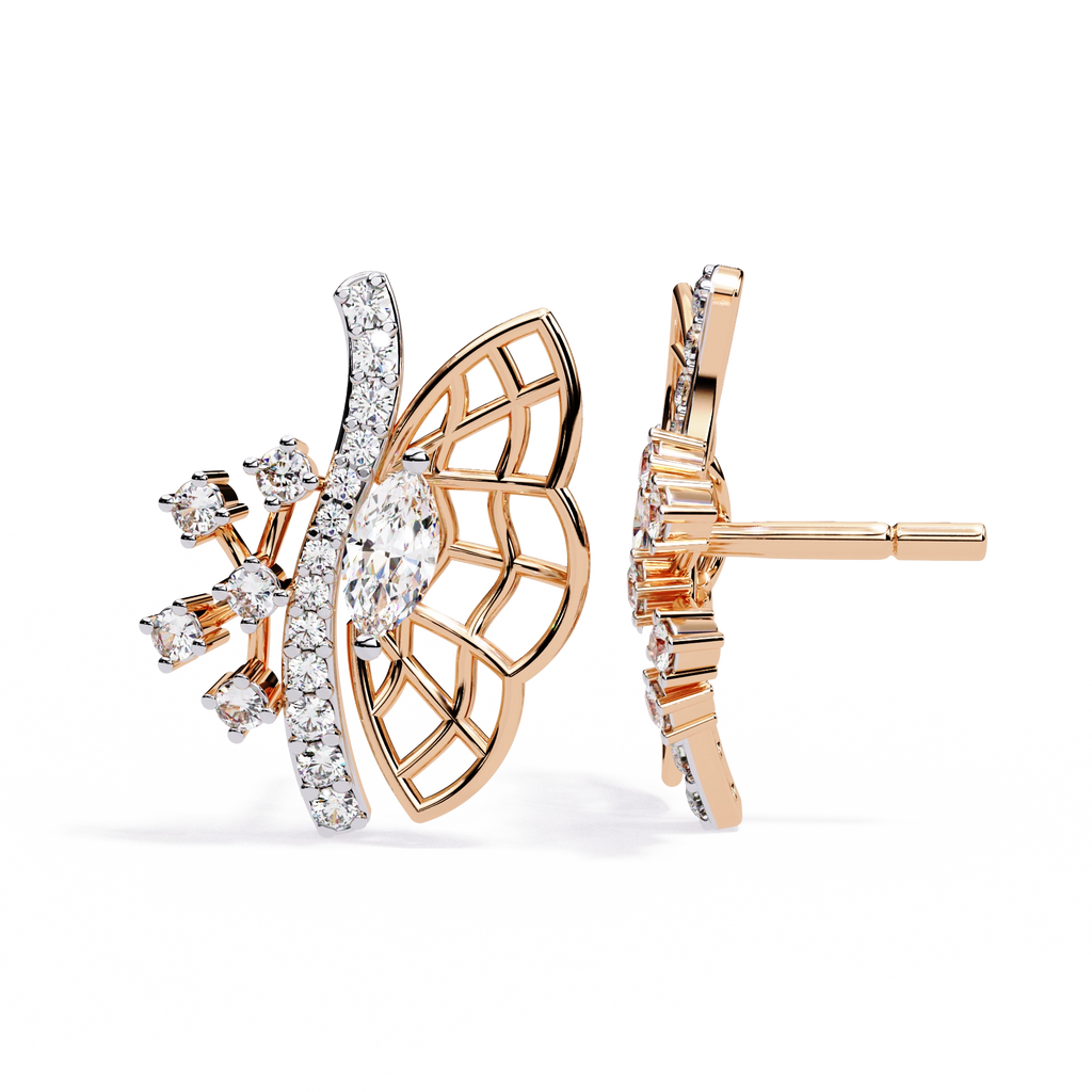 Fan Diamond Statement Earrings