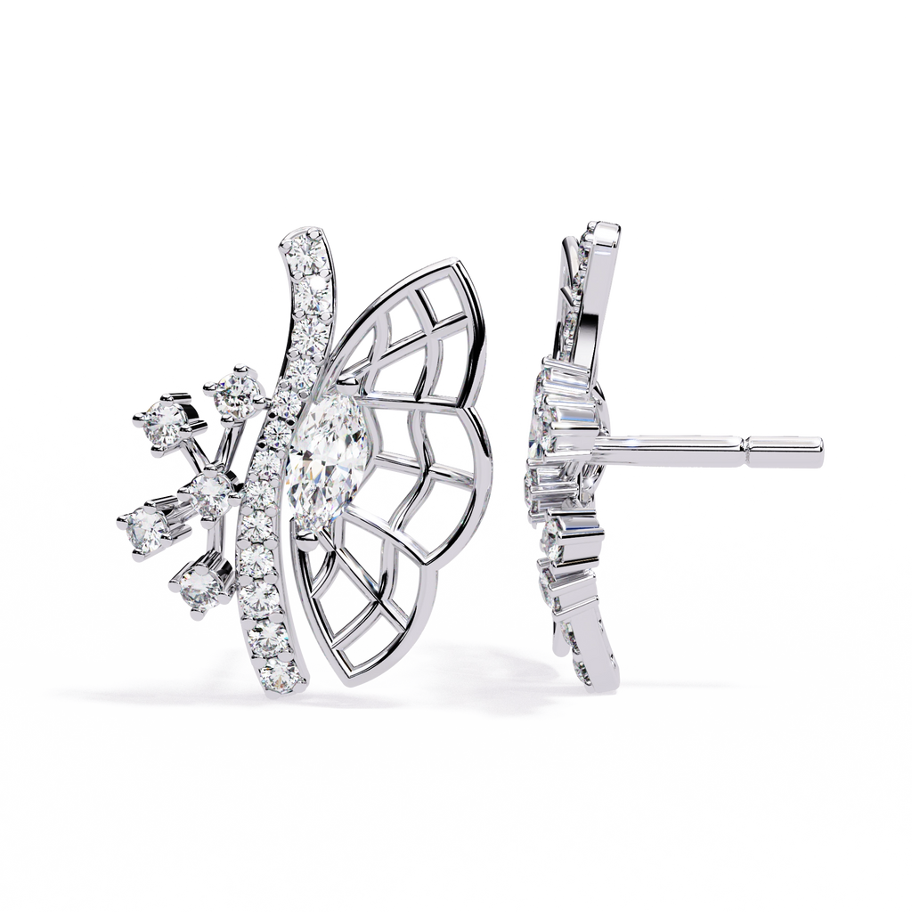 Fan Diamond Statement Earrings