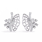 Fan Diamond Statement Earrings
