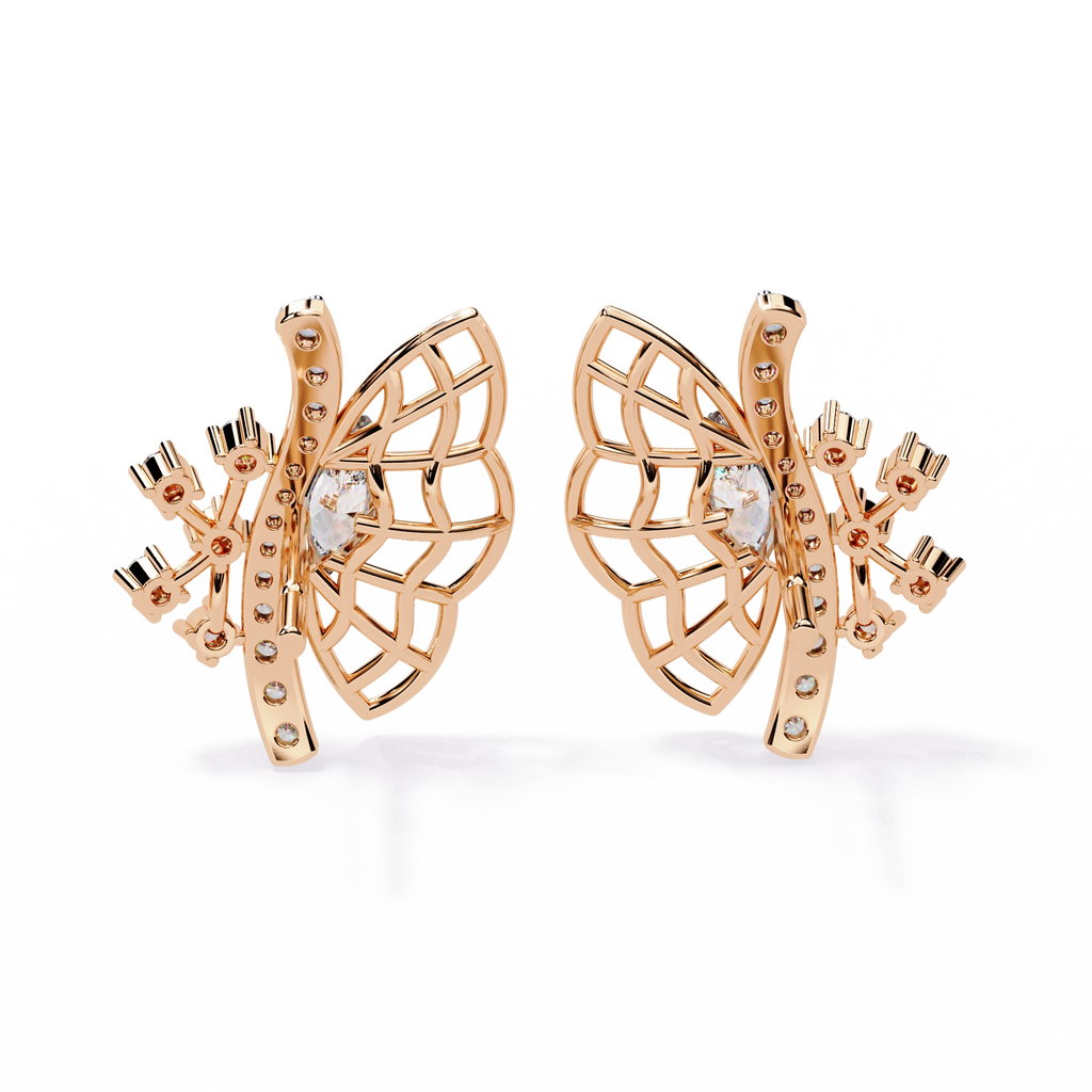 Fan Diamond Statement Earrings
