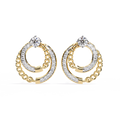 Double Circle Diamond Earrings