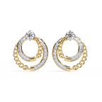 Double Circle Diamond Earrings