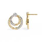 Double Circle Diamond Earrings