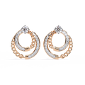 Double Circle Diamond Earrings