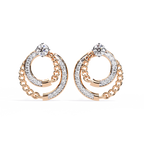Double Circle Diamond Earrings