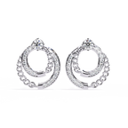 Double Circle Diamond Earrings