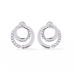 Double Circle Diamond Earrings