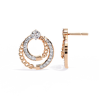 Double Circle Diamond Earrings