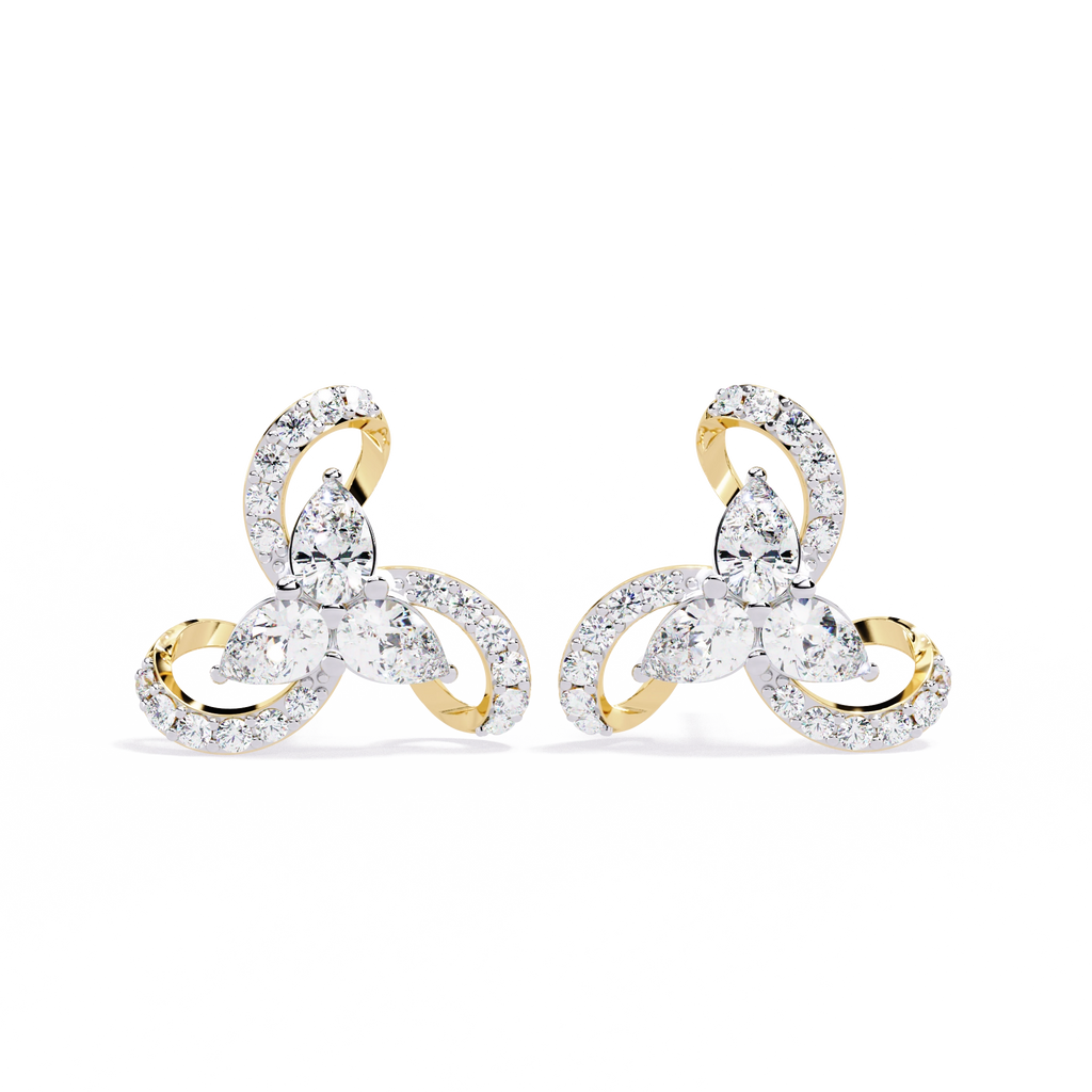 Trinity Diamond Stud Earrings