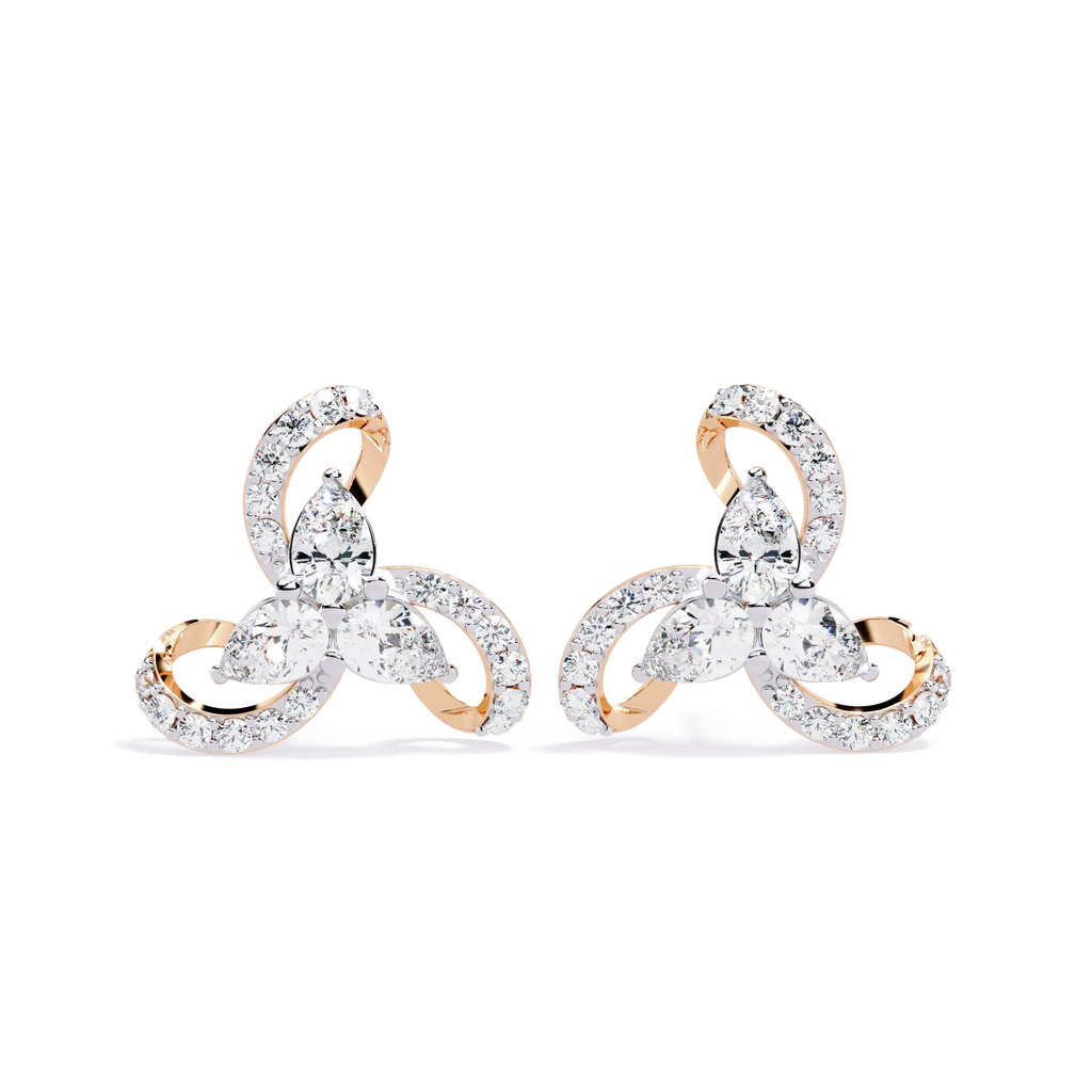 Trinity Diamond Stud Earrings