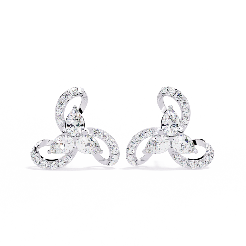 Trinity Diamond Stud Earrings