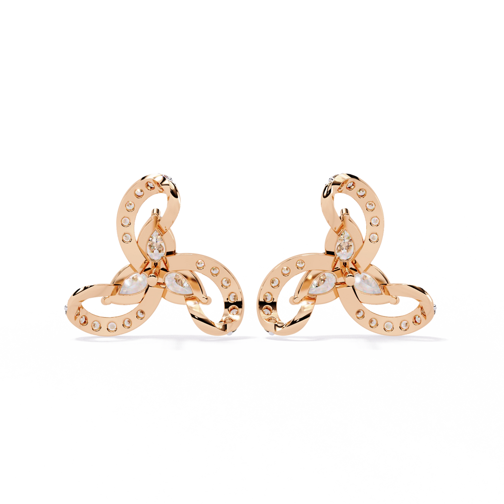 Trinity Diamond Stud Earrings