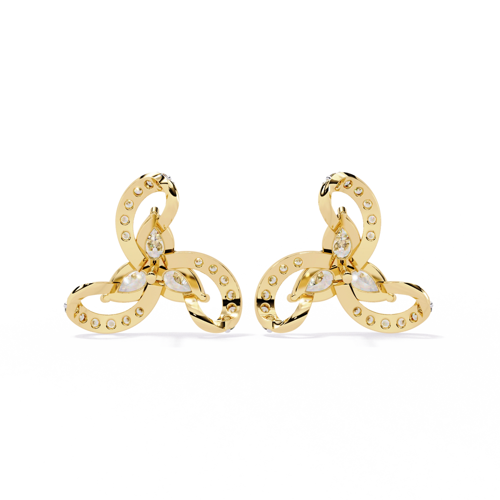 Trinity Diamond Stud Earrings