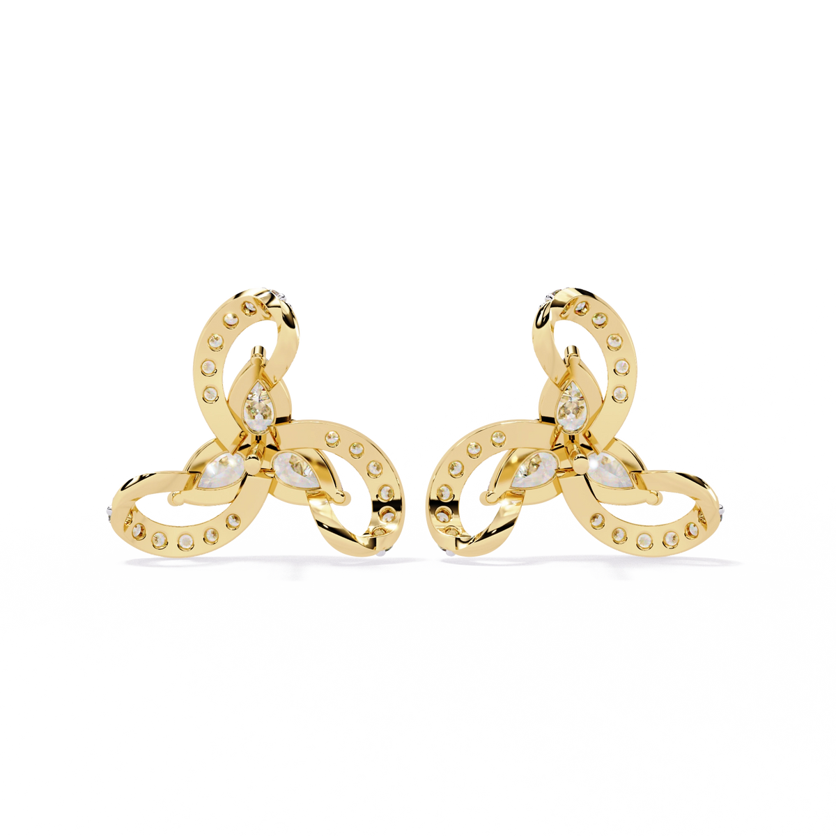 Trinity Diamond Stud Earrings