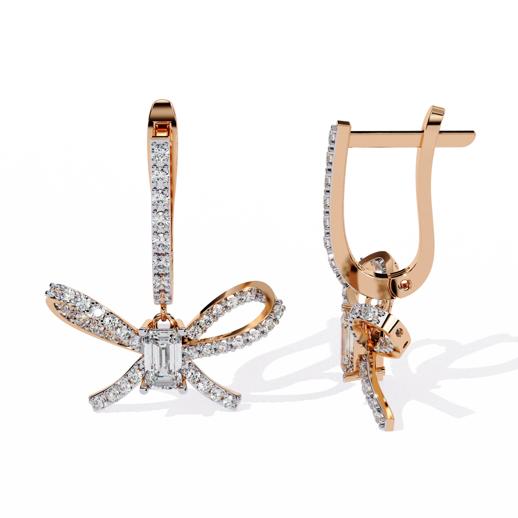 Dragonfly Diamond Drop Earrings