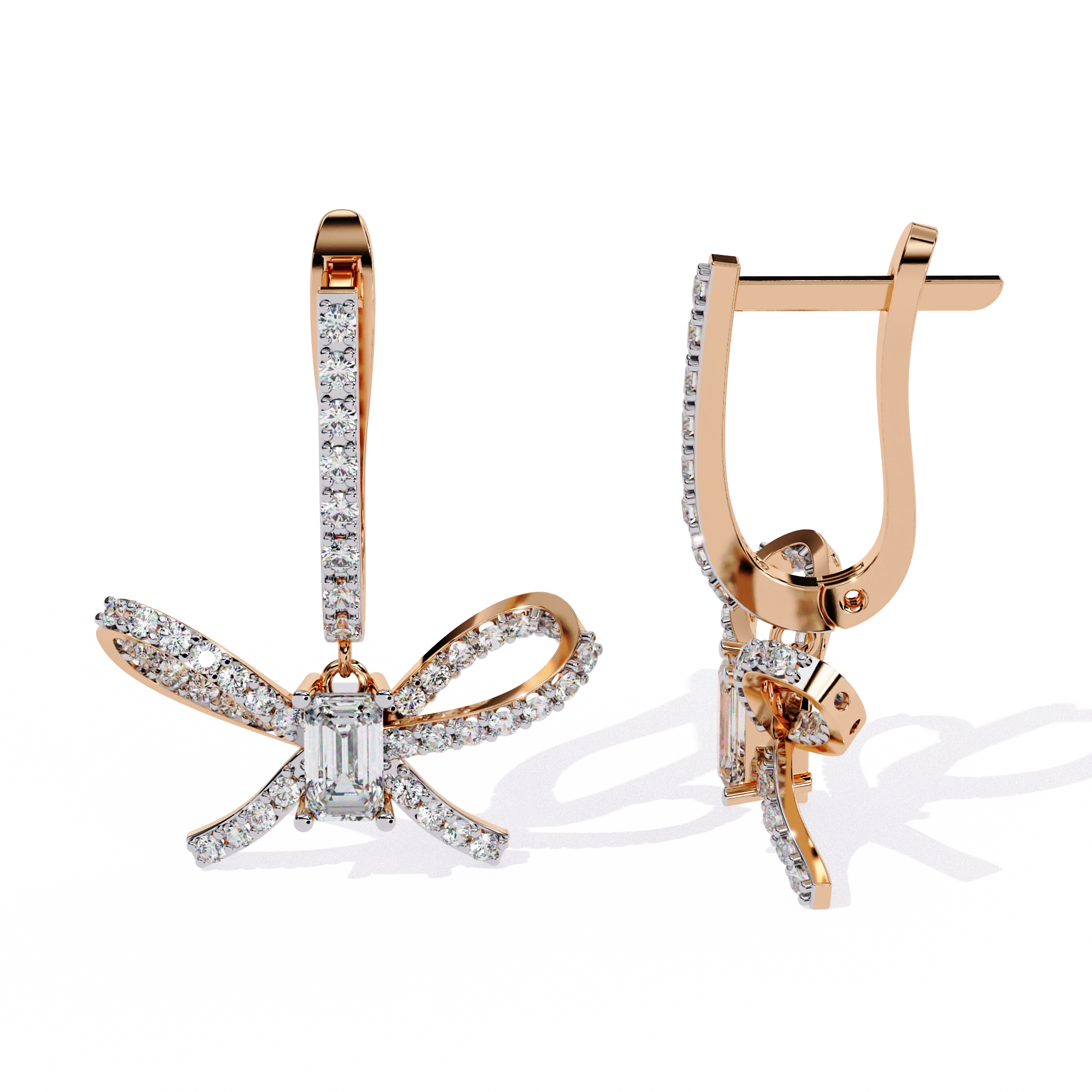 Dragonfly Diamond Drop Earrings