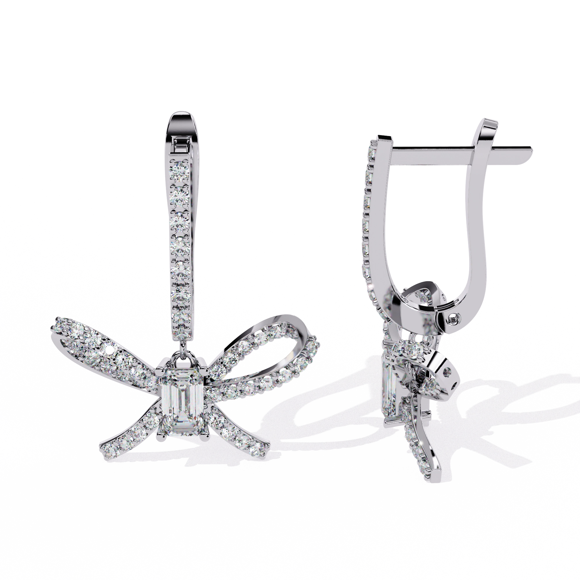 Dragonfly Diamond Drop Earrings