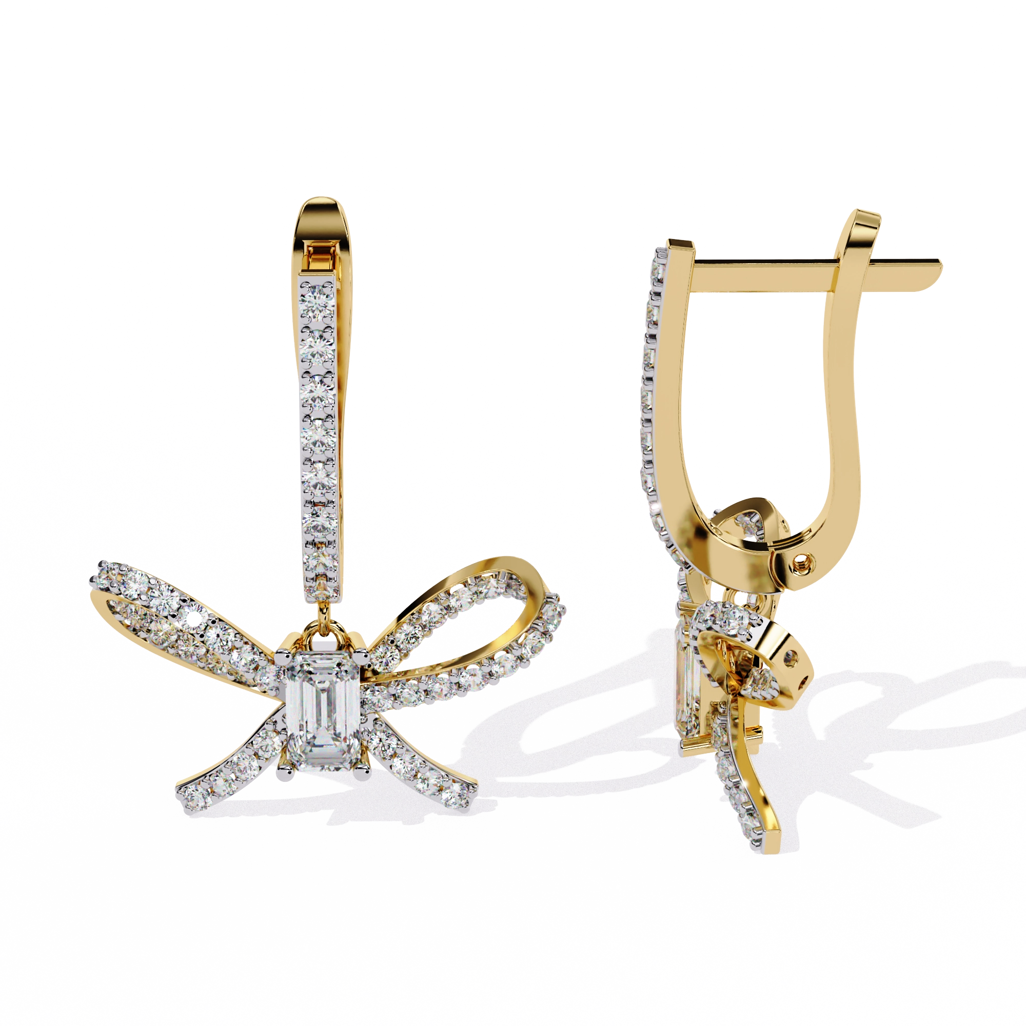 Dragonfly Diamond Drop Earrings
