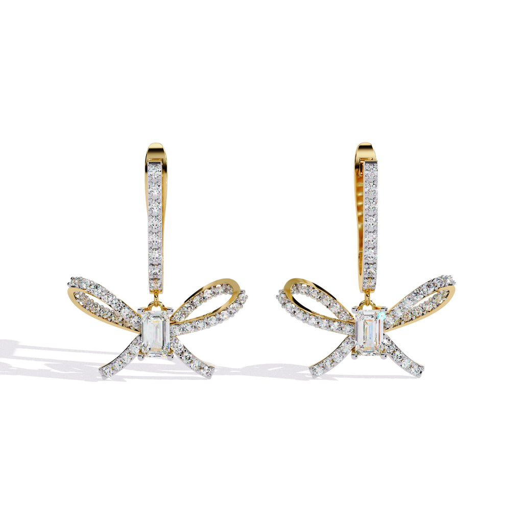 Dragonfly Diamond Drop Earrings