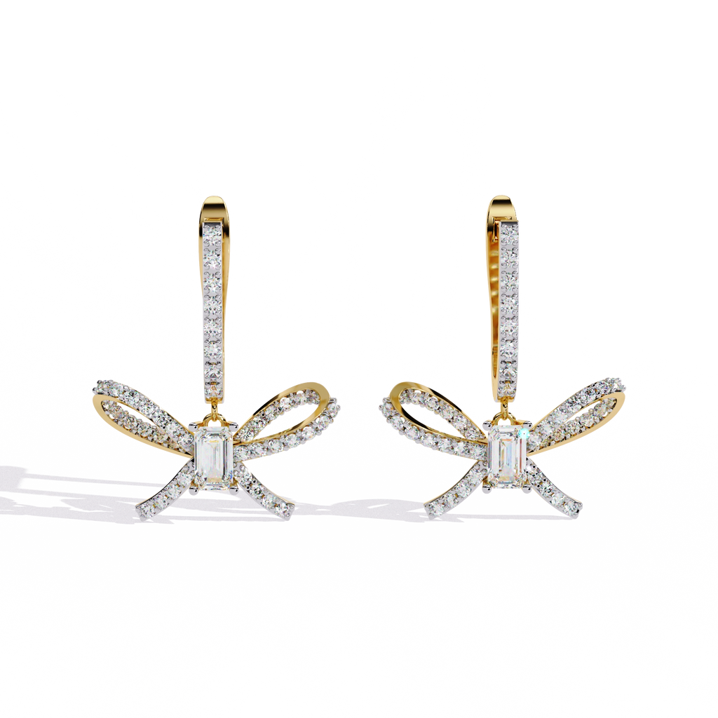 Dragonfly Diamond Drop Earrings