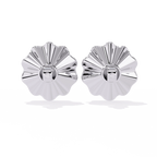 Floral Gold Diamond Stud Earrings