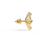 Floral Gold Diamond Stud Earrings