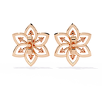 Lotus Diamond Stud Earrings