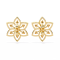 Lotus Diamond Stud Earrings