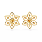 Lotus Diamond Stud Earrings