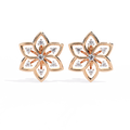 Lotus Diamond Stud Earrings