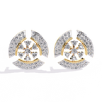 Crescent Diamond Stud Earrings