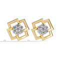 Geometric Gold Stud Earrings